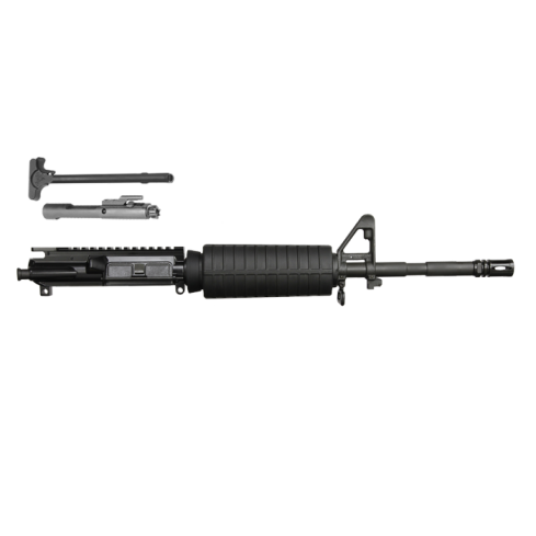 14.5" 1:9 Chrome Lined M4 Flattop Complete Upper, Front Sight Base