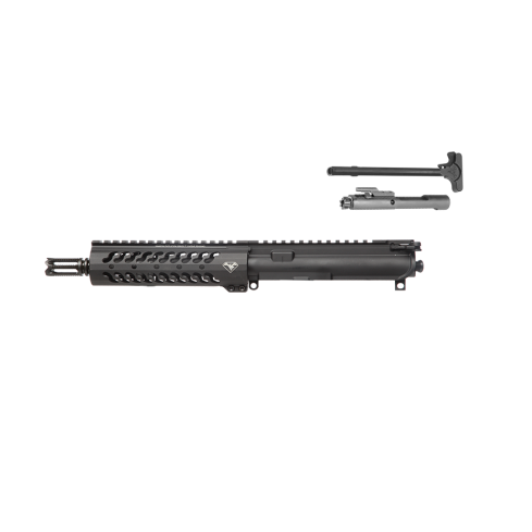 7.5" 1:9 Lightweight "C4" Flattop Complete Upper, Low Profile Gas Block