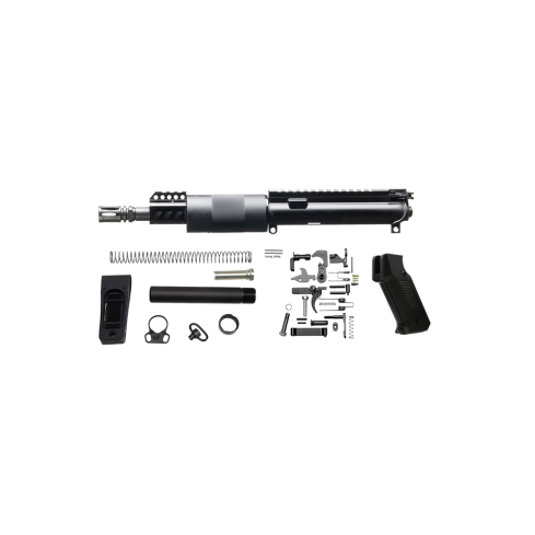 7.5” Flattop Kit w/ Rail Height Gas Block, Stronghold Grip, Strongarm Pistol Tube, and Strongarm Billet Pistol Brace
