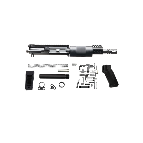 7.5” Flattop Kit w/ Rail Height Gas Block, Stronghold Grip, Strongarm Pistol Tube, and Strongarm Billet Pistol Brace