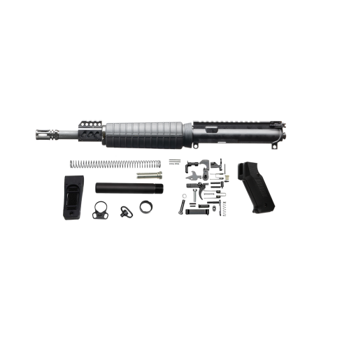 11.5” Flattop HBAR Kit w/ Rail Height Gas Block, Stronghold Grip, Strongarm Pistol Tube, and Strongarm Billet Pistol Brace
