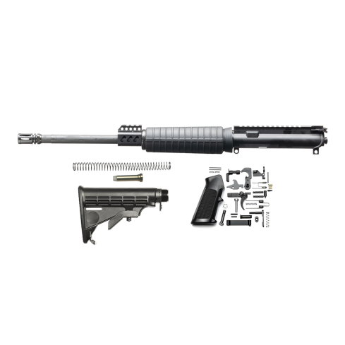 16” Flattop HBAR Kit w/ Rail Height Gas Block, M4 Stock