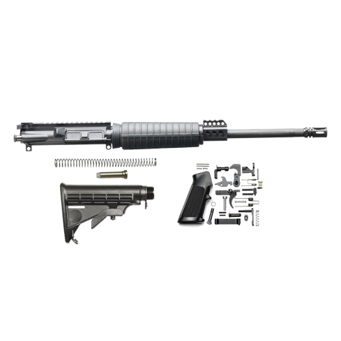 16” Flattop HBAR Kit w/ Rail Height Gas Block, M4 Stock