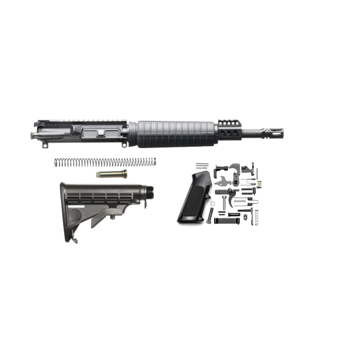 11.5” Flattop HBAR SBR Kit w/ Rail Height Gas Block, M4 Stock